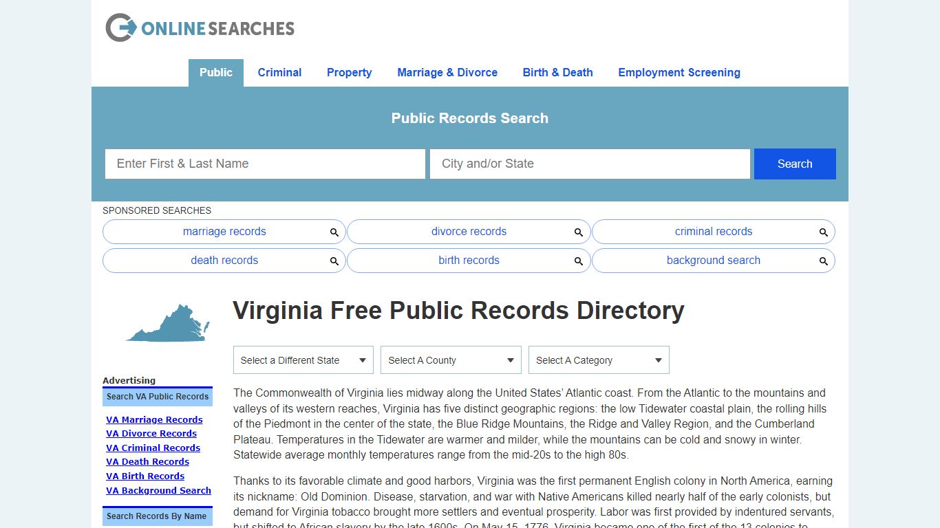Virginia Public Records Directory & Official Documents ...