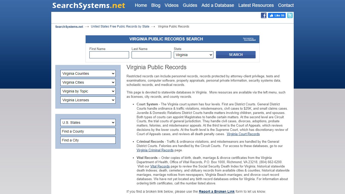 Virginia Public Records Search